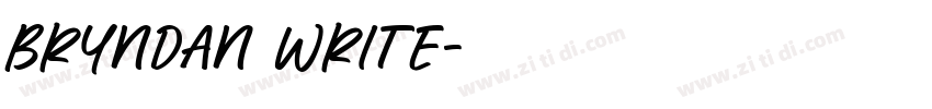 bryndan write字体转换